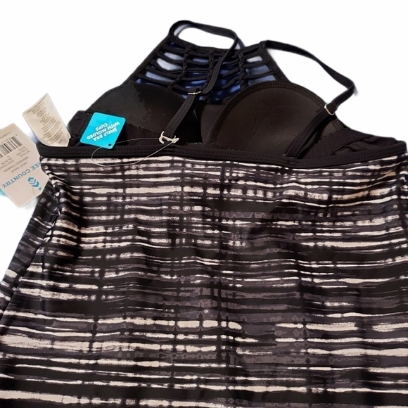 Free country high nwt neck braided tankini top - Picture 8 of 11